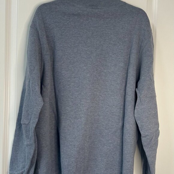 Men's Light Blue Jos A Bank 100% Cotton 1/4 Zip Pullover Size XL NWOT - Picture 2 of 2